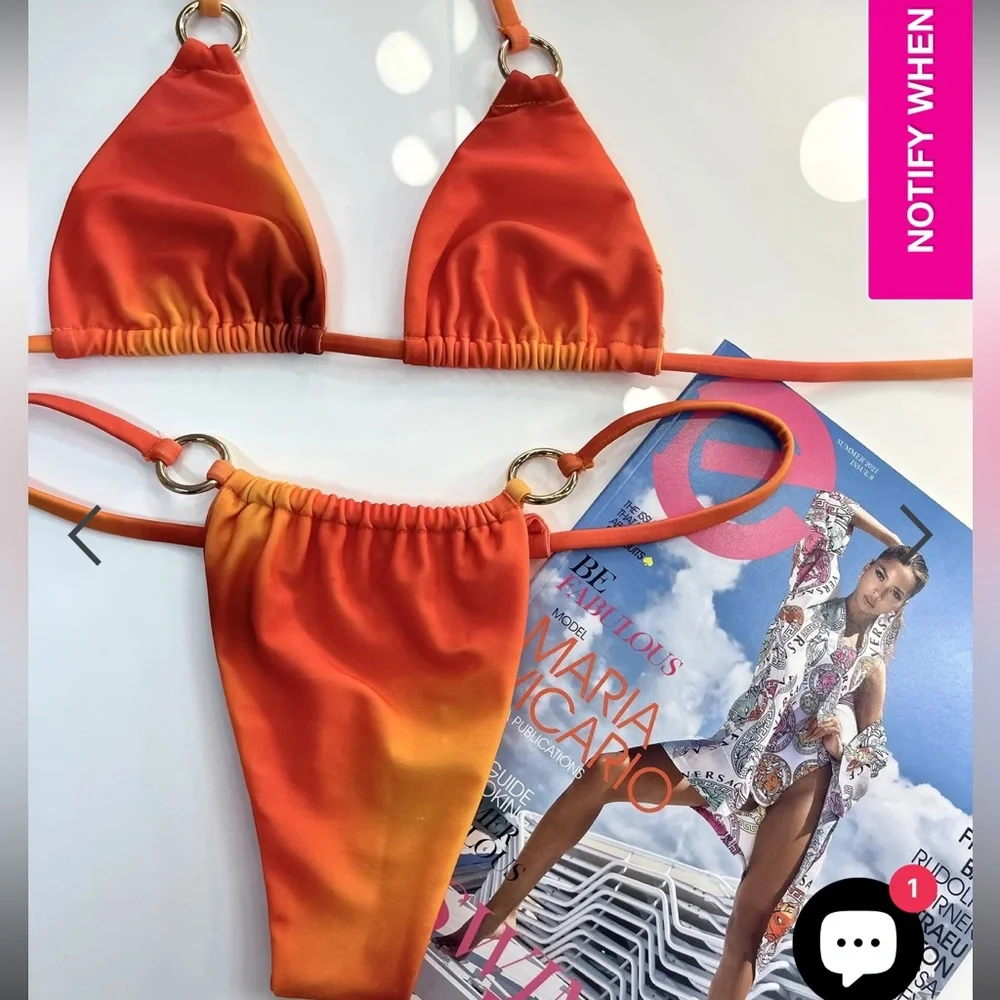 Berry Beachy Sunset Ring Bikini Set - Picture 8 of 9